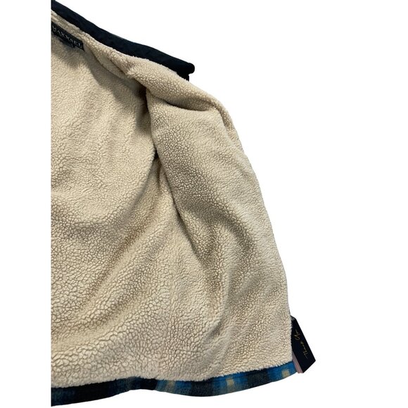 Maxxsel Mens Sherpa-Lined Buffalo Plaid Jacket Blue/Black XL SKU 9337 - Picture 16 of 16